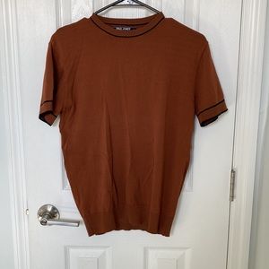 Vintage Brown with black detail cinched shirt Paul Jones